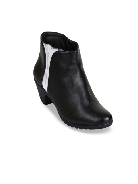 

Bruno Manetti Women Black Solid Heeled Boots