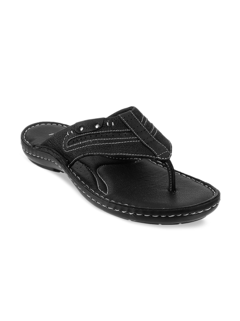 

Metro Men Black Leather Comfort Sandals
