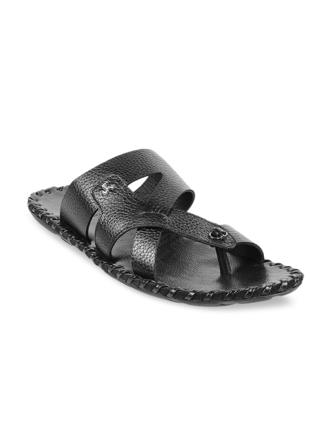 

Mochi Men Black Leather Comfort Sandals