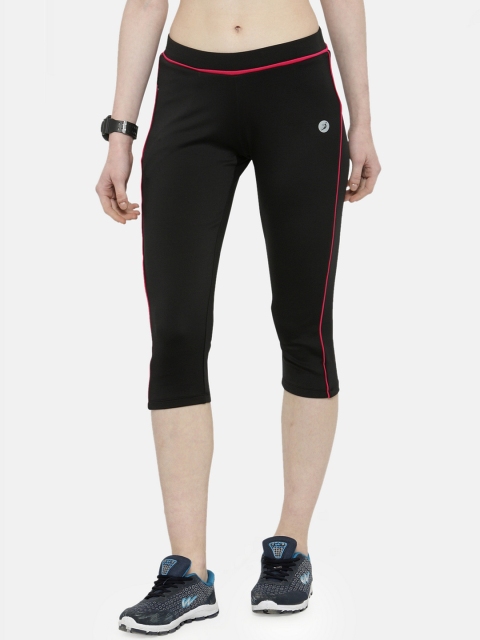 

BUKKUM Women Black Solid Slim Fit Capris