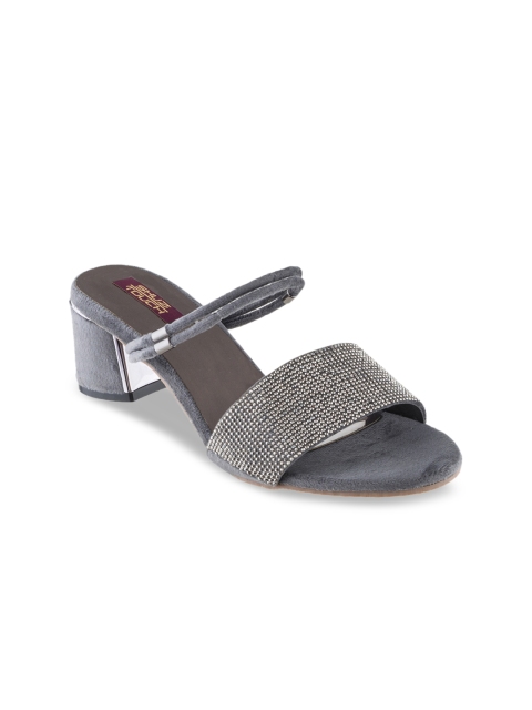 

SHUZ TOUCH Women Grey Embellished Heels