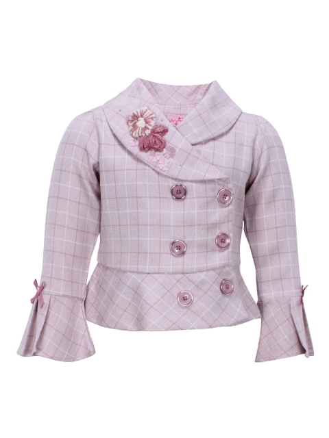 

CUTECUMBER Girls Pink Checked Wrap Top