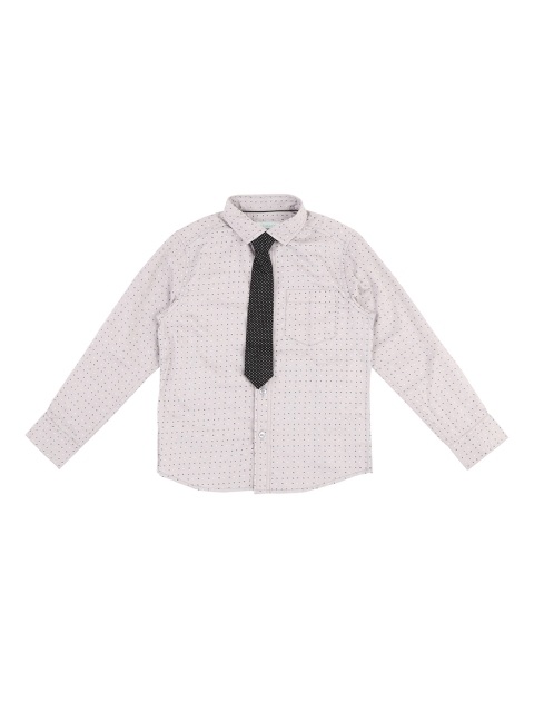 

Pantaloons Junior Boys Beige Regular Fit Printed Party Shirt