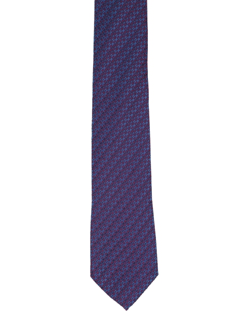 

Peter England Purple Woven Design Broad Tie