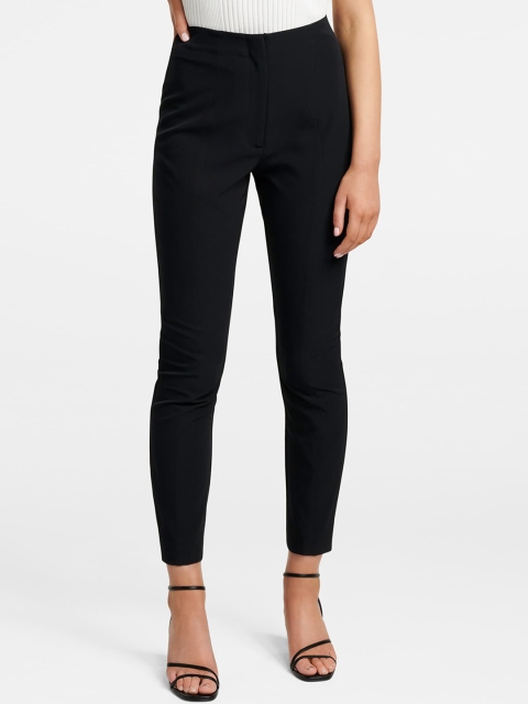 

Forever New Women Black Skinny Fit Solid Regular Trousers