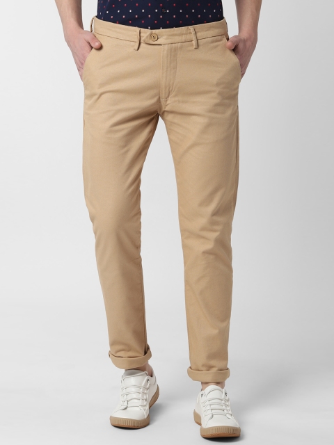 

Peter England Casuals Men Khaki Slim Fit Self Design Chinos