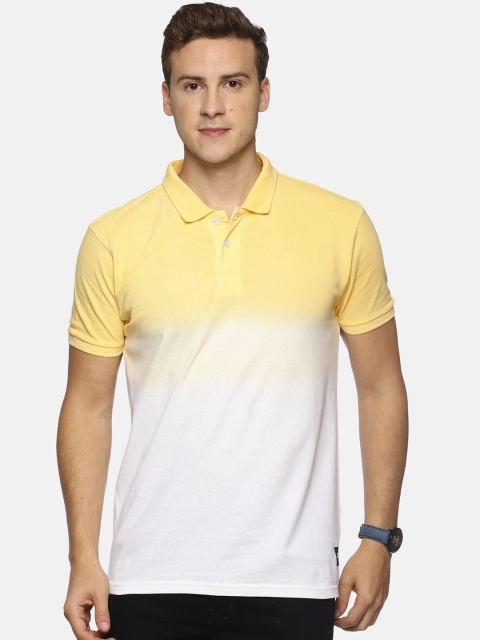 

Steenbok Men White Colourblocked Polo Collar T-shirt