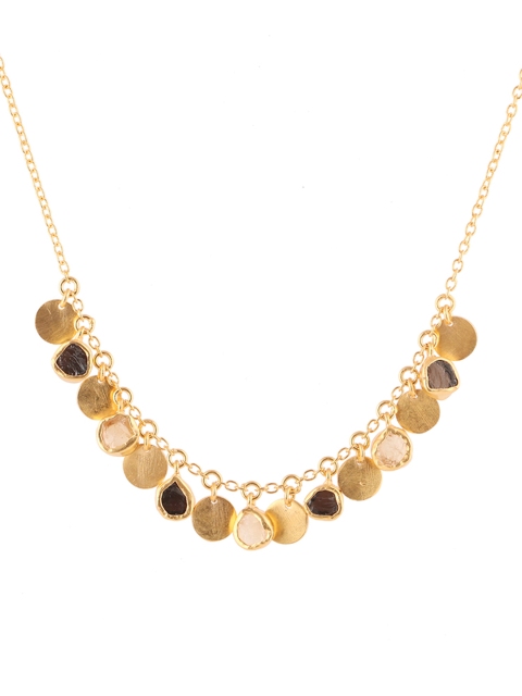 

Zariin 22K Gold-Plated Handcrafted Stone-Studded Necklace