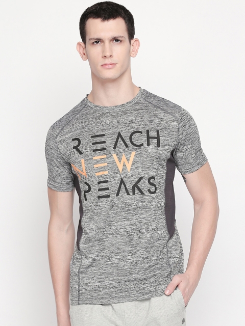 

Ajile by Pantaloons Men Grey Melange Printed Round Neck T-shirt