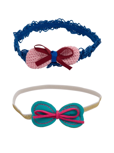 

Golden Peacock Girls Multicoloured Set of 2 Hairbands, Multi
