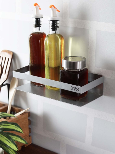 

JVS Grey Solid Metal Basic Kitchen Wall Shelf