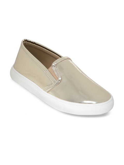 

Bruno Manetti Women Gold-Toned Slip-On Sneakers