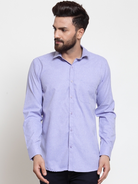 

JAINISH Men Purple Classic Slim Fit Solid Casual Shirt