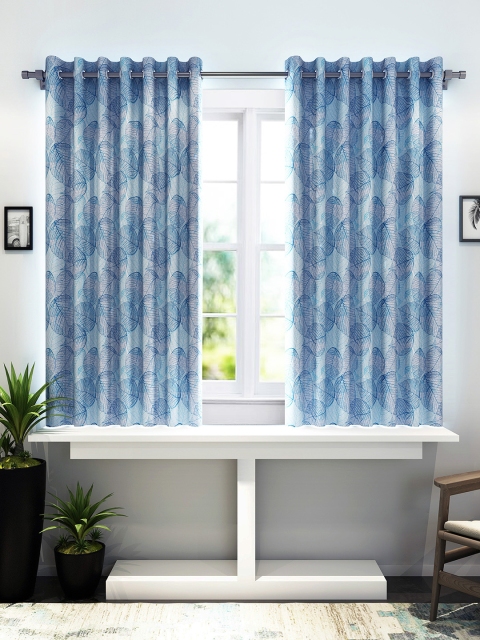 

Divine Casa Blue Single Printed Window Curtain