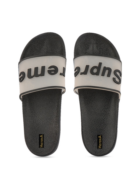 

Histeria Men Black & Grey Printed Sliders