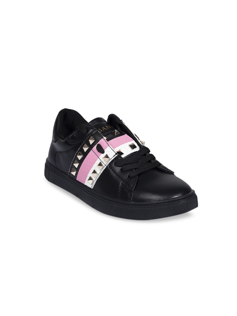 

URBANE Women Black & Pink Colourblocked Sneakers