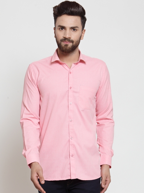 

JAINISH Men Pink Classic Slim Fit Solid Casual Shirt