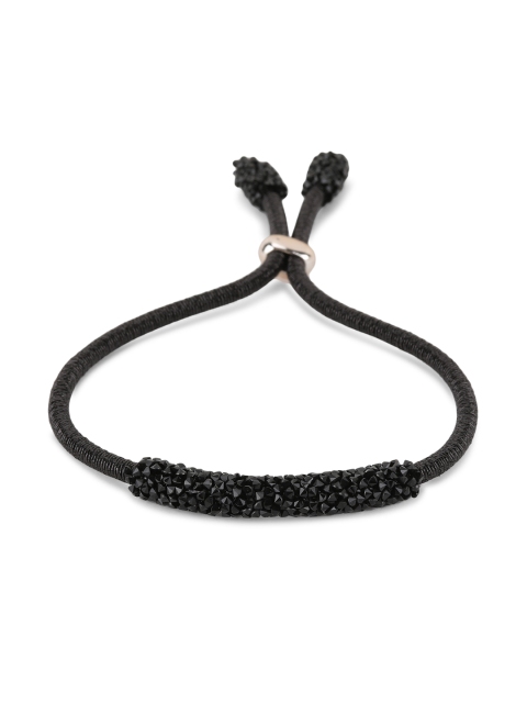 

Anika's Creation Stone Studded Adjustable Length Bracelet, Black