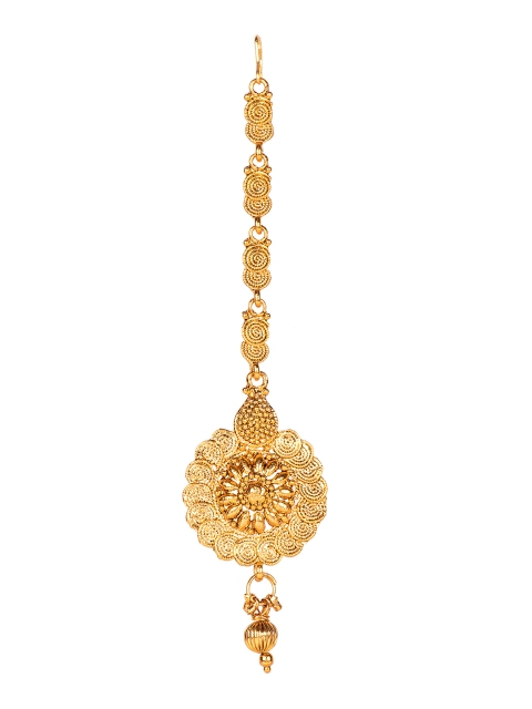 

ANIKAS CREATION Women Gold-Plated Kundan Embellished Maang Tikka