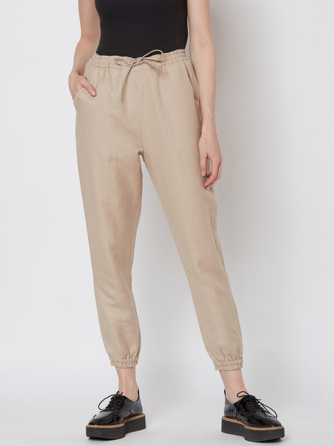 

Nun Women Beige Regular Fit Solid Joggers