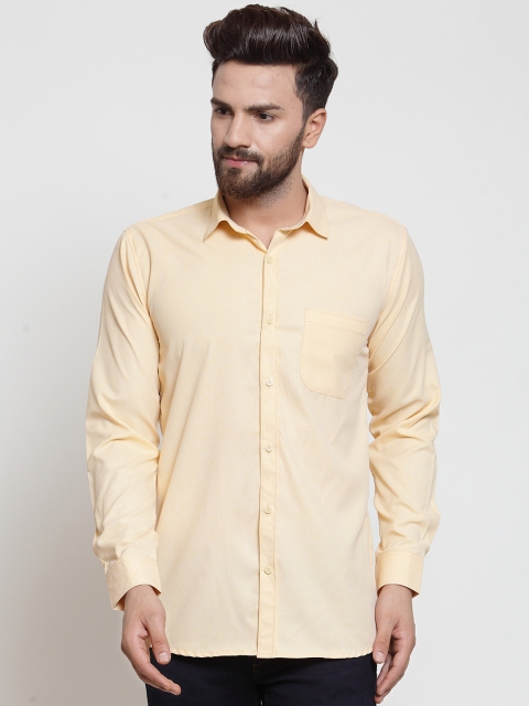 

JAINISH Men Yellow Classic Slim Fit Solid Casual Shirt