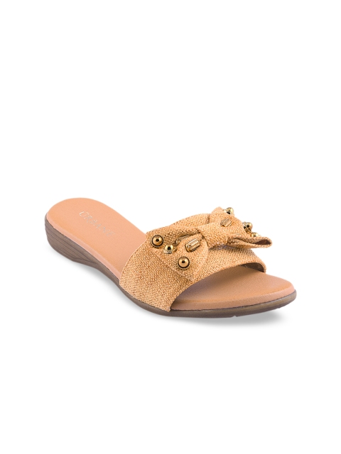 

URBANE Women Yellow Solid Open Toe Flats