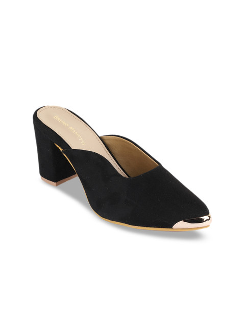 

Bruno Manetti Women Black Solid Mules