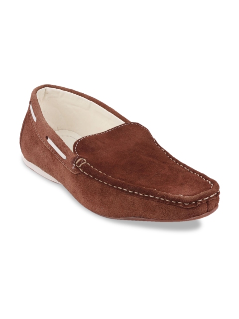 

FAUSTO Men Brown Suede Lightweight Loafers