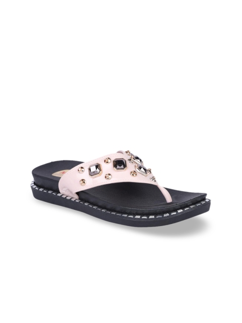 

MSC Women Pink Solid Open Toe Flats