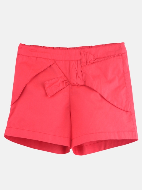 

Beebay Girls Red Solid Regular Fit Regular Shorts