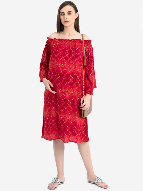 

Blush 9 Maternity Women Red A-Line Dress