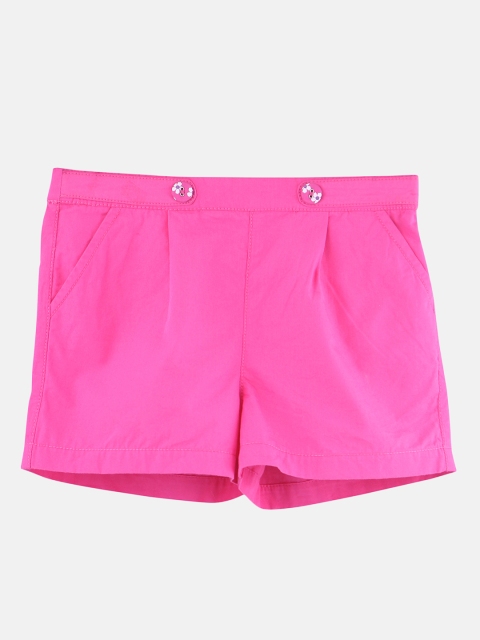 

Beebay Girls Pink Solid Regular Fit Regular Shorts