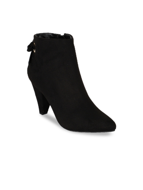 

Bruno Manetti Women Black Solid Heeled Boots