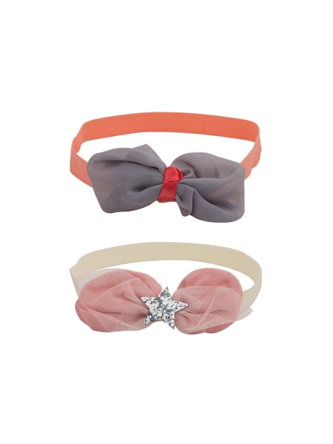

Golden Peacock Girls Multicoloured Set of 2 Lace Hairbands, Multi