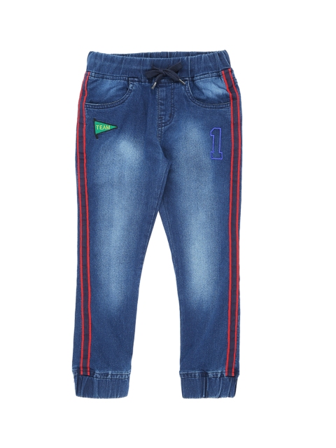 

Pantaloons Junior Boys Blue Tapered Fit High-Rise Clean Look Stretchable Jeans