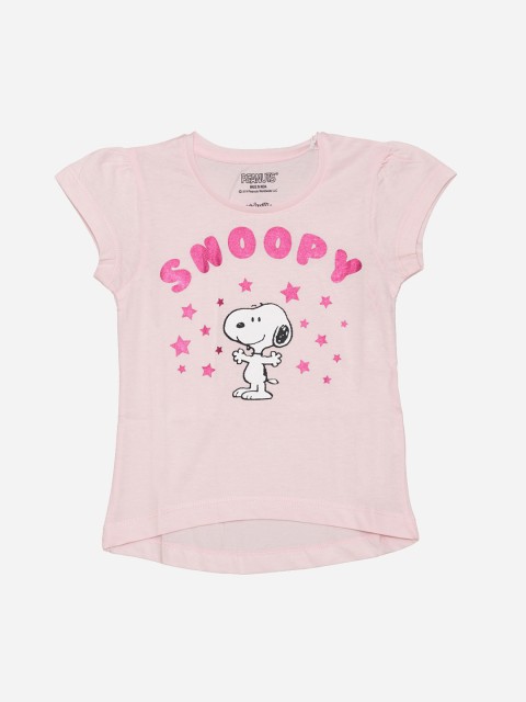 

Kids Ville Peanuts featured Pink Tshirt for Girls