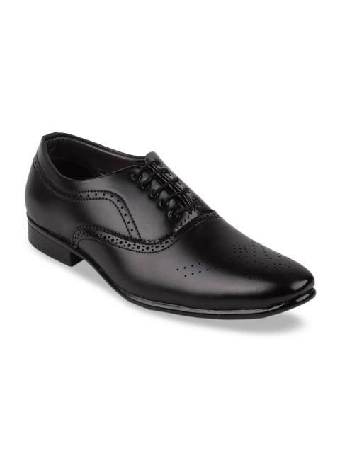 

Fausto Men Black Formal Brogue Shoes