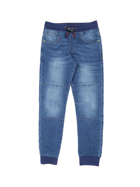 

Pantaloons Junior Boys Blue Tapered Fit High-Rise Clean Look Jogger