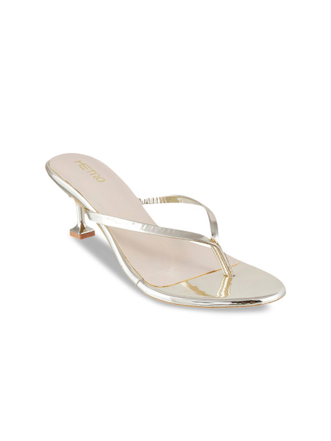 

Metro Women Muted Gold-Toned Solid Heels