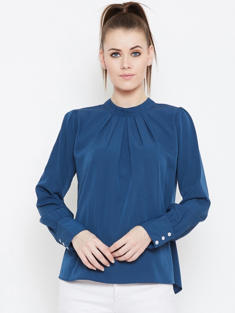 

Berrylush Women Blue Solid Top