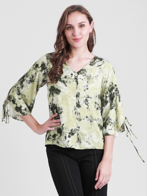 

Zink London Women Green Dyed Top