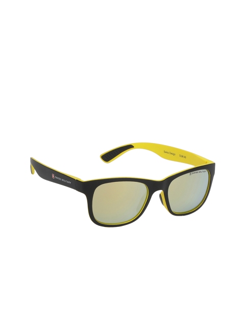 

SWISS MILITARY Unisex Wayfarer Sunglasses SUM48, Yellow