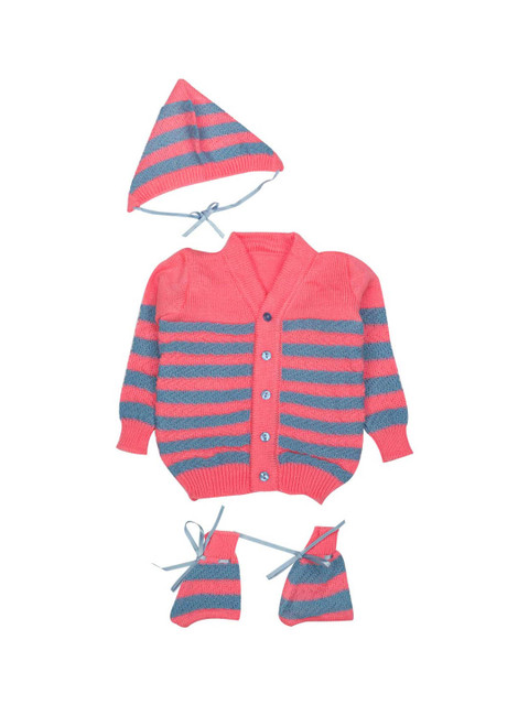 

MeeMee Kids Pink & Blue Striped Sweater Set