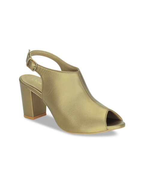 

Get Glamr Women Copper-Toned Solid Peep Toes