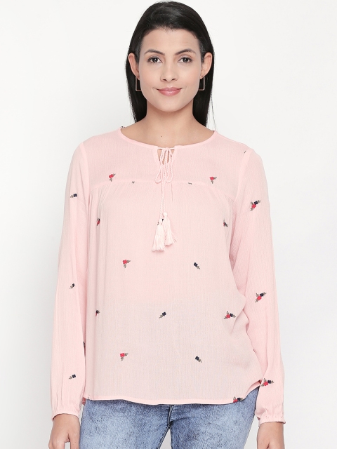 

Honey by Pantaloons Women Pink Floral Print A-Line Top