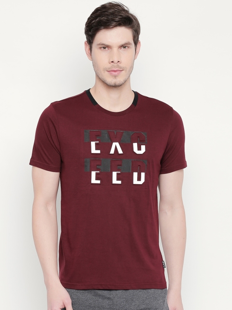 

Ajile by Pantaloons Men Maroon Printed Round Neck T-shirt