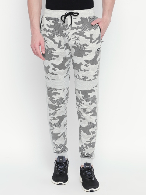 

Ajile by Pantaloons Men Grey Camouflage Slim-Fit Joggers