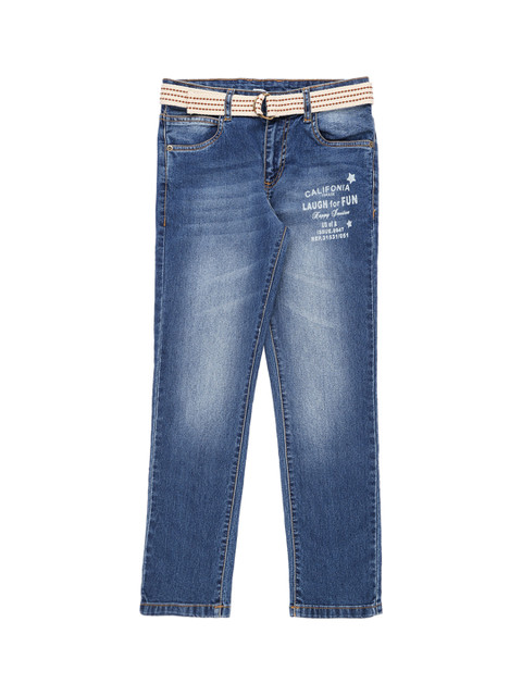 

Pantaloons Junior Boys Blue Tapered Fit High-Rise Clean Look Stretchable Jeans