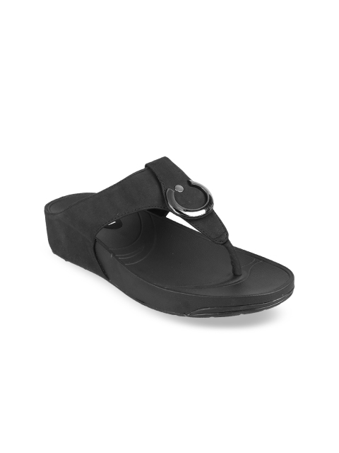 

Mochi Women Black Solid Sandals