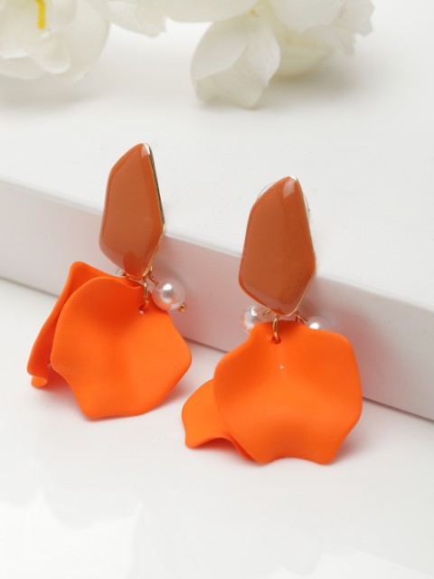 

AVANT-GARDE PARIS Orange Contemporary Drop Earrings